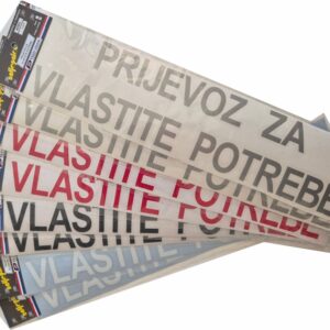 A101-Prijevoz za vlastite potrebe - samo slova