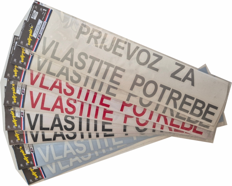 A101-Prijevoz za vlastite potrebe - samo slova