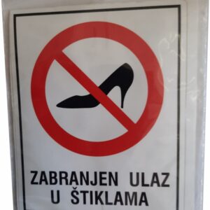 28-Oznaka - Zabrana ulaska u štiklama