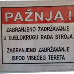 37-Oznaka - Zabranjeno zadržavanje ispod visećeg tereta